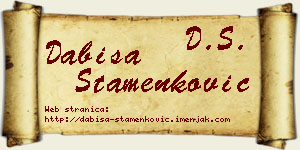 Dabiša Stamenković vizit kartica